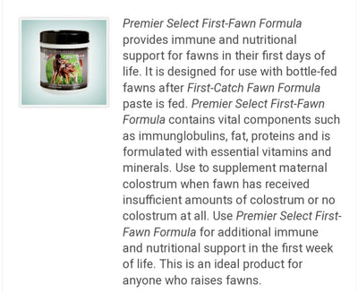 NOW AVAILABLE First Fawn Formula powder **2023**